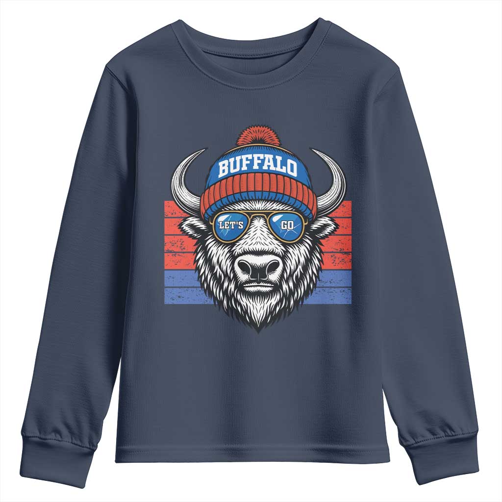 BFB Football Youth Sweatshirt Vintage 90s Sports Fan Game Day TS10 Navy Print Your Wear