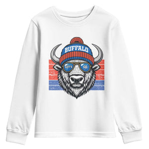 Buffalo Football Youth Sweatshirt Vintage 90s Bill Fan Game Day TS10 White Print Your Wear
