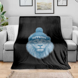 Detroit Football Throw Blanket Retro Lions Mascot Sport Fan TS10 Print Your Wear