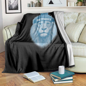 Detroit Football Throw Blanket Retro Lions Mascot Sport Fan TS10 Print Your Wear