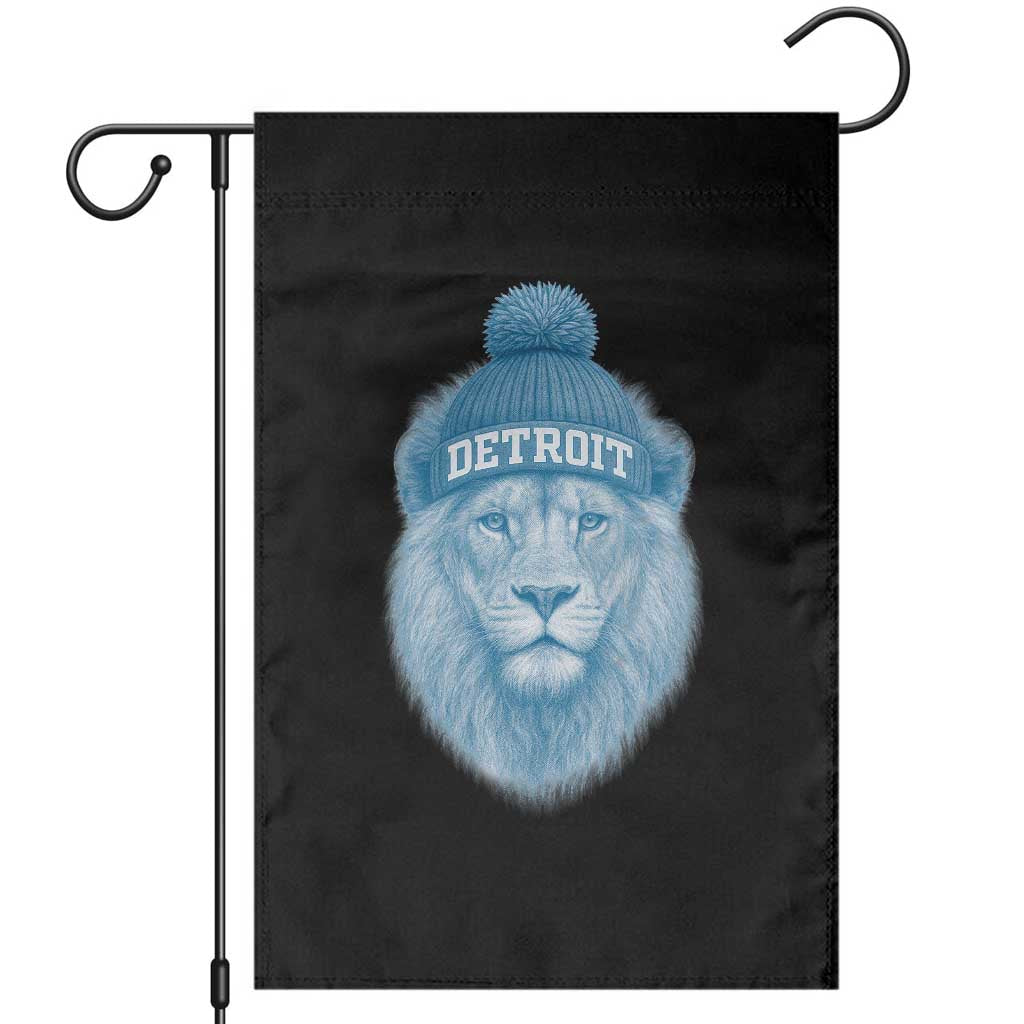 Detroit Football Garden Flag Retro Lions Mascot Sport Fan TS10 Black Print Your Wear