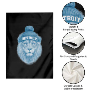 Detroit Football Garden Flag Retro Lions Mascot Sport Fan TS10 Print Your Wear