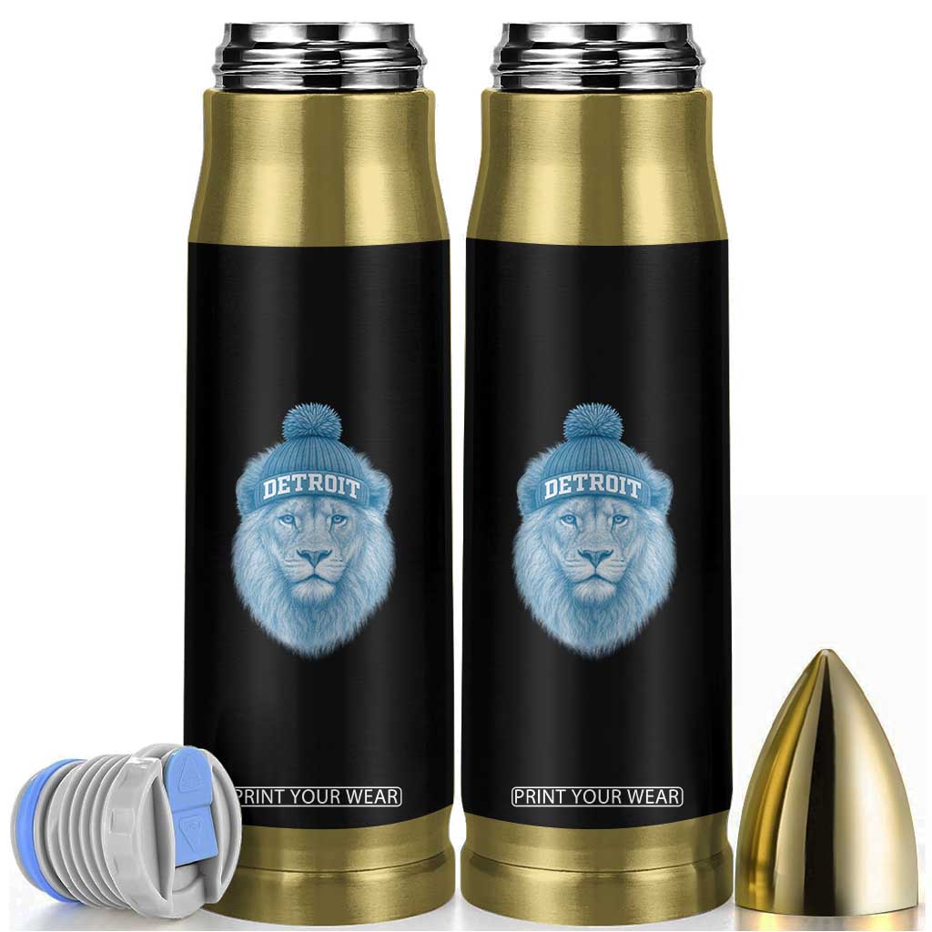Detroit Football Bullet Tumbler Retro Lions Mascot Sport Fan TS10 Black Print Your Wear