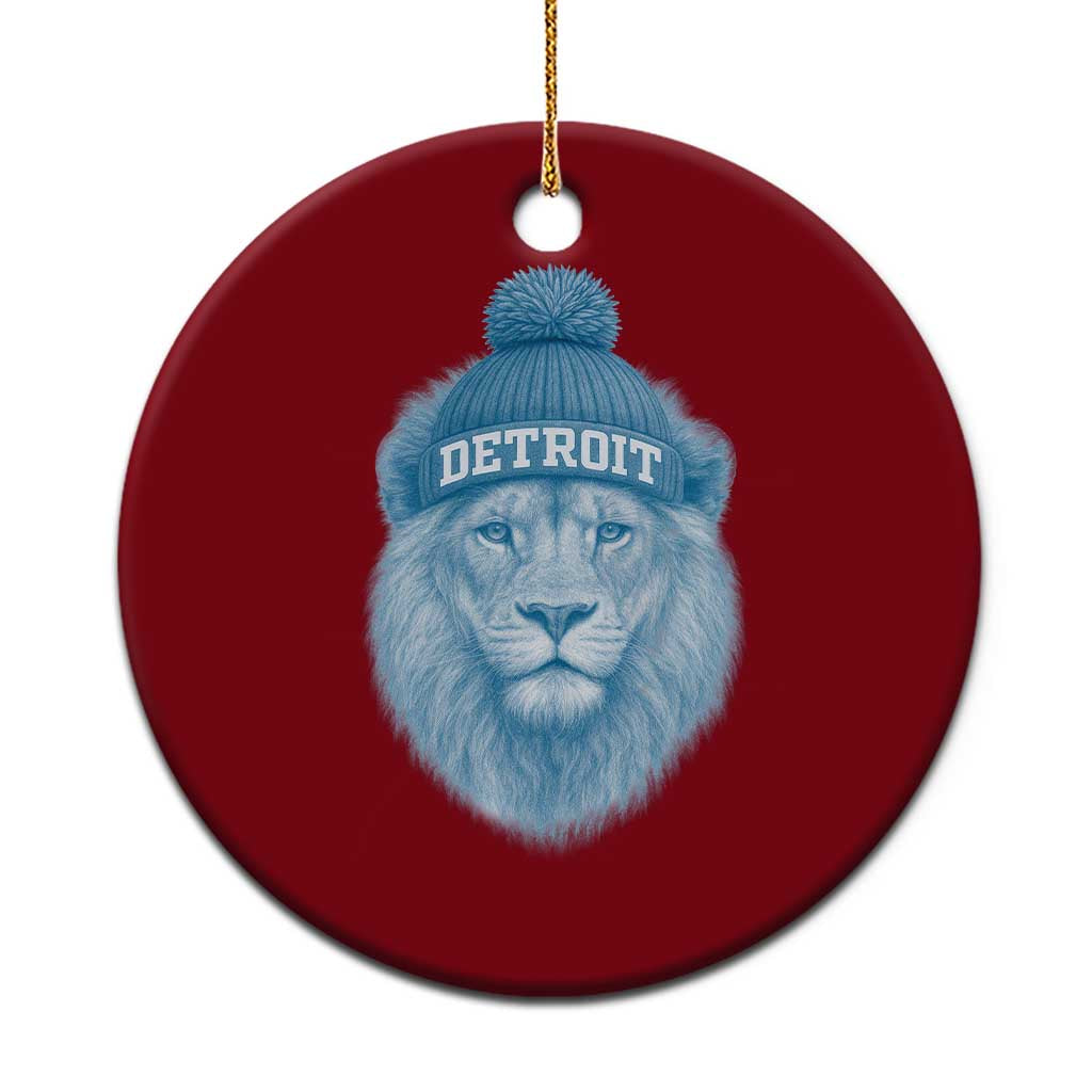 Detroit Football Ceramic Ornament Retro Lions Mascot Sport Fan TS10 1pc Red Print Your Wear