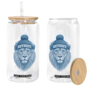 Detroit Football Glass Can Retro Lions Mascot Sport Fan TS10 Print Your Wear