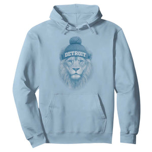 Detroit Football Hoodie Retro Lions Mascot Sport Fan TS10 Light Blue Print Your Wear