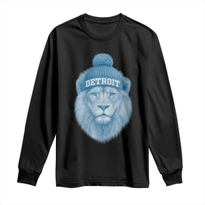 Detroit Football Long Sleeve Shirt Retro Lions Mascot Sport Fan TS10 Black Print Your Wear