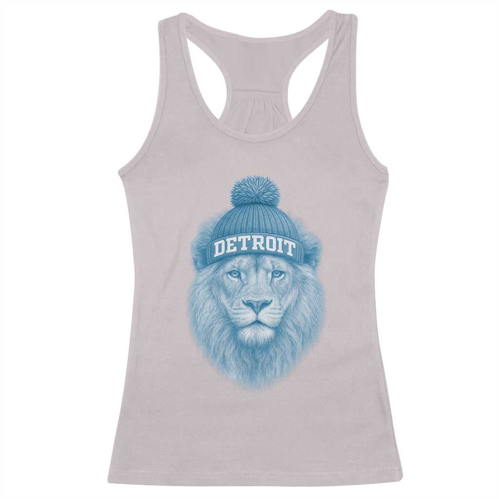 Detroit Football Racerback Tank Top Retro Lions Mascot Sport Fan TS10 Ice Gray Print Your Wear