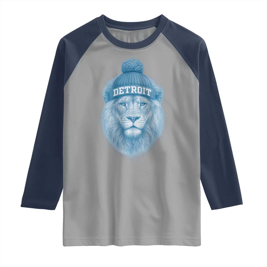 LF Football Raglan Shirt Retro Sport Fan TS10 Sport Gray Navy Print Your Wear