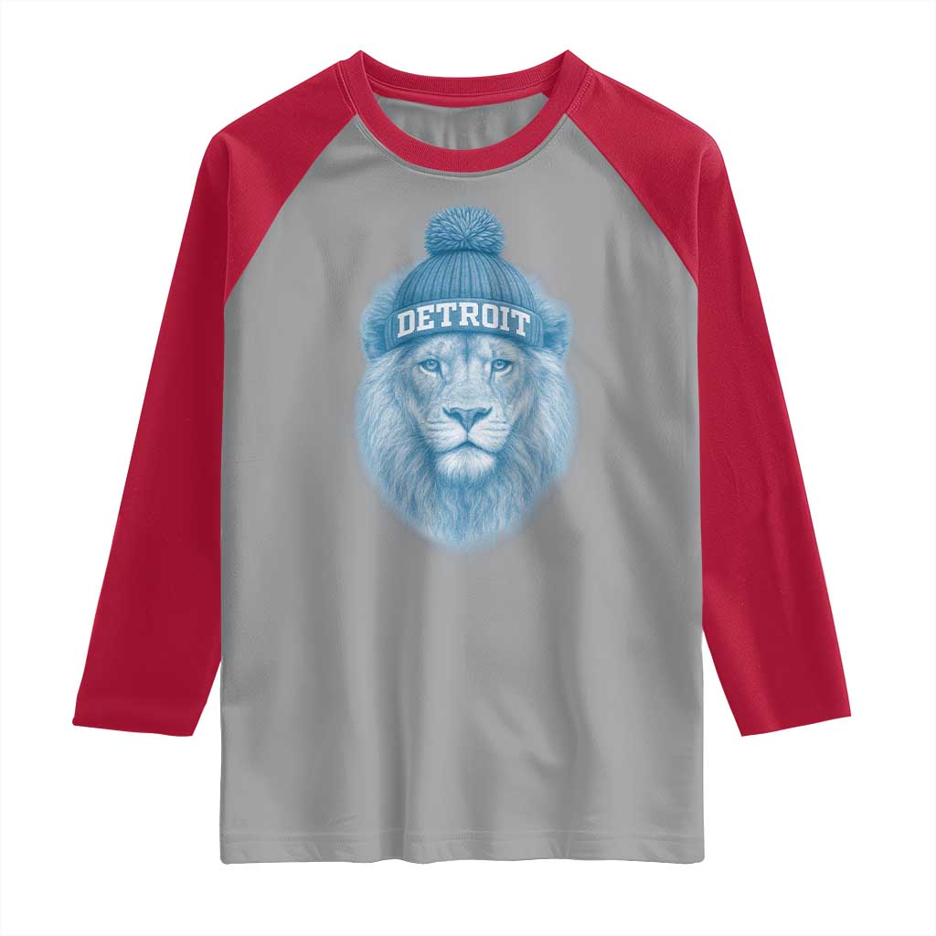 LF Football Raglan Shirt Retro Sport Fan TS10 Sport Gray Red Print Your Wear