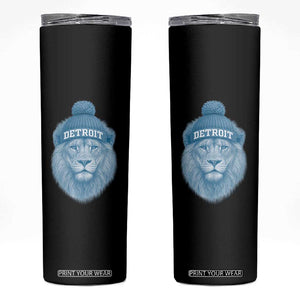 Detroit Football Skinny Tumbler Retro Lions Mascot Sport Fan TS10 Black Print Your Wear