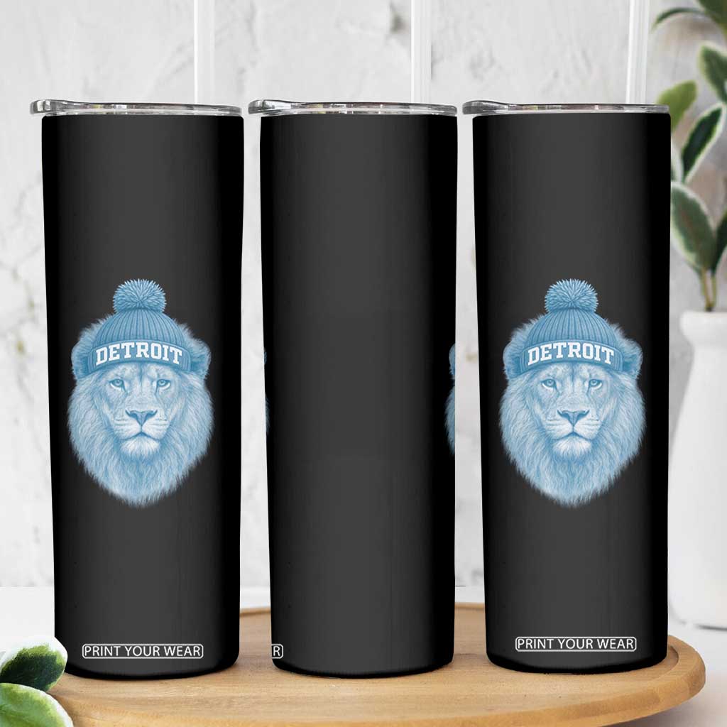 Detroit Football Skinny Tumbler Retro Lions Mascot Sport Fan TS10 Print Your Wear