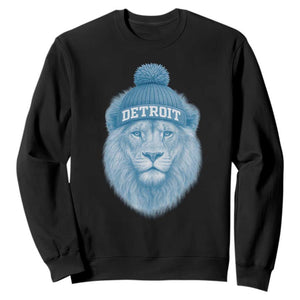 Detroit Football Sweatshirt Retro Lions Mascot Sport Fan TS10 Black Print Your Wear