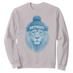 Detroit Football Sweatshirt Retro Lions Mascot Sport Fan TS10 Ice Gray Print Your Wear