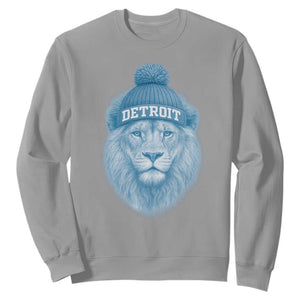 Detroit Football Sweatshirt Retro Lions Mascot Sport Fan TS10 Sport Gray Print Your Wear