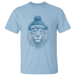 Detroit Football T Shirt Retro Lions Mascot Sport Fan TS10 Light Blue Print Your Wear
