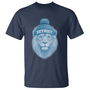 Detroit Football T Shirt Retro Lions Mascot Sport Fan TS10 Navy Print Your Wear