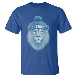 Detroit Football T Shirt Retro Lions Mascot Sport Fan TS10 Royal Blue Print Your Wear