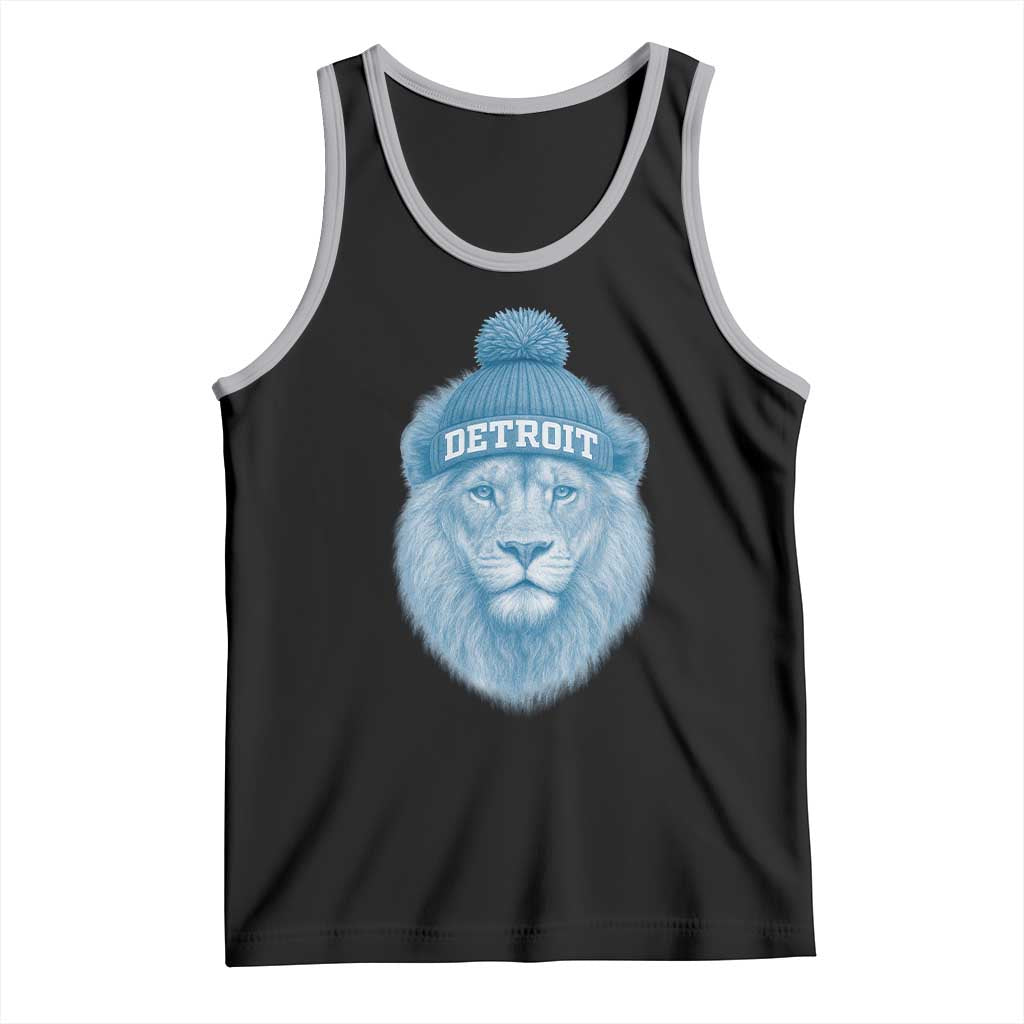 Detroit Football Tank Top Retro Lions Mascot Sport Fan TS10 Black Athletic Heather Print Your Wear