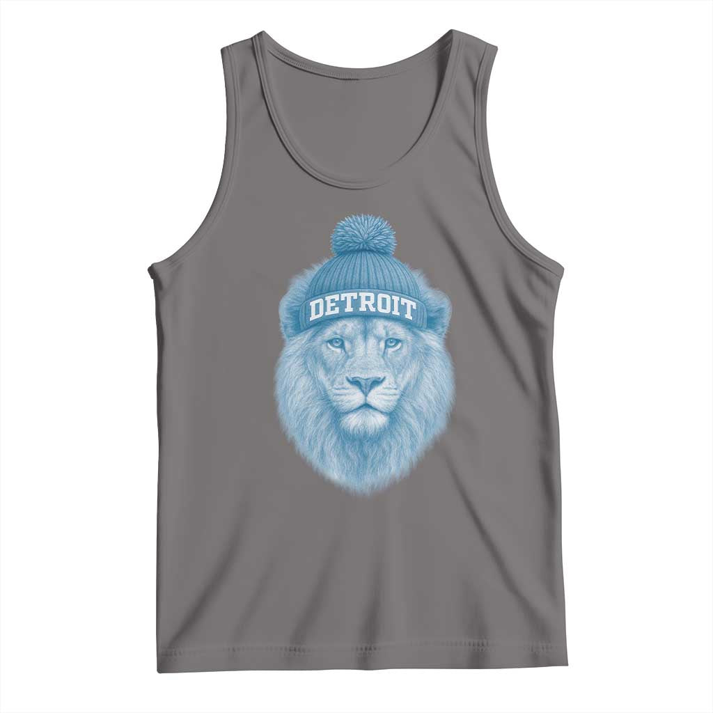 Detroit Football Tank Top Retro Lions Mascot Sport Fan TS10 Deep Heather Print Your Wear