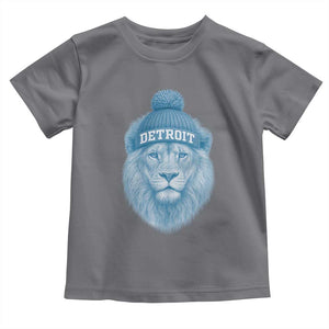 Detroit Football Toddler T Shirt Retro Lions Mascot Sport Fan TS10 Charcoal Print Your Wear