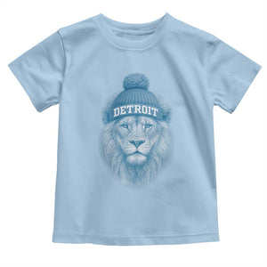 Detroit Football Toddler T Shirt Retro Lions Mascot Sport Fan TS10 Light Blue Print Your Wear