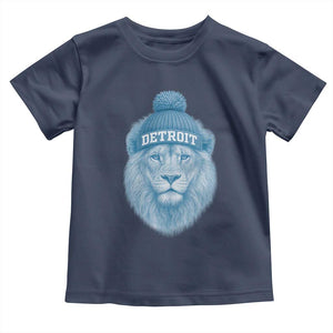 Detroit Football Toddler T Shirt Retro Lions Mascot Sport Fan TS10 Navy Print Your Wear