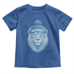 Detroit Football Toddler T Shirt Retro Lions Mascot Sport Fan TS10 Royal Blue Print Your Wear