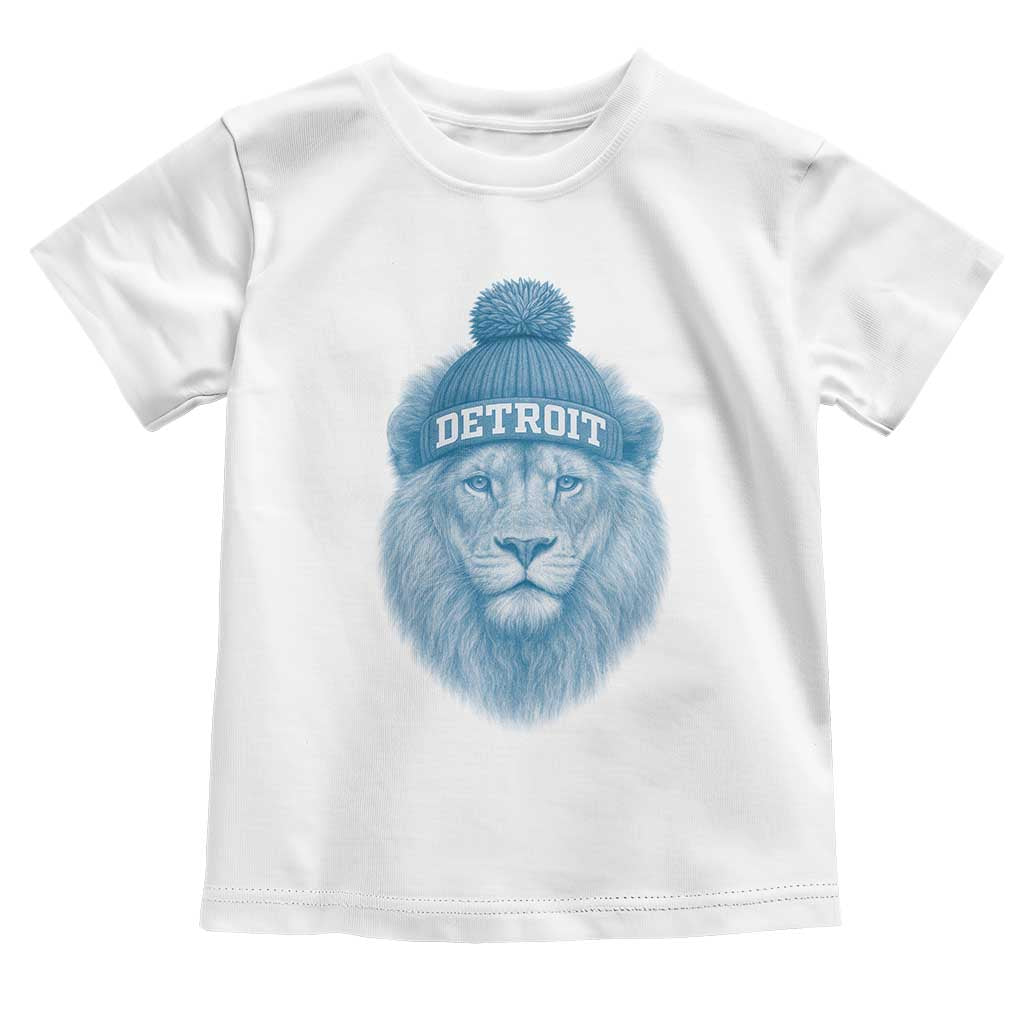 Detroit Football Toddler T Shirt Retro Lions Mascot Sport Fan TS10 White Print Your Wear