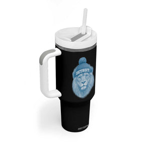 Detroit Football Tumbler With Handle Retro Lions Mascot Sport Fan TS10 Print Your Wear