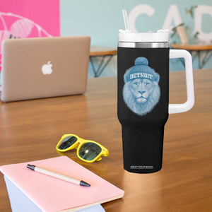 Detroit Football Tumbler With Handle Retro Lions Mascot Sport Fan TS10 Print Your Wear