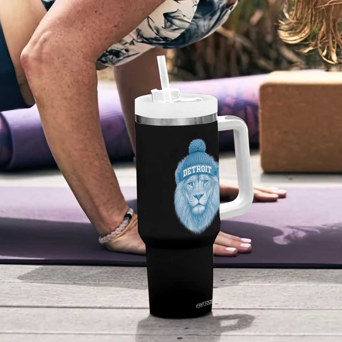 LF Football Tumbler With Handle Retro Sport Fan TS10 Print Your Wear