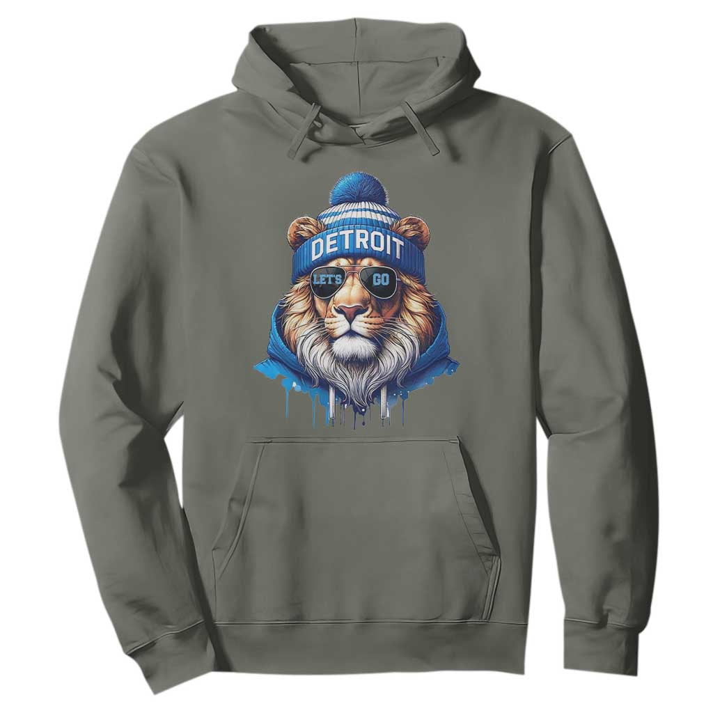 LF Game Day Hoodie Wearing Glasses Sunday Football Fan Apparel TS10 Military Green Print Your Wear