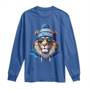 LF Game Day Long Sleeve Shirt Wearing Glasses Sunday Football Fan Apparel TS10 Royal Blue Print Your Wear