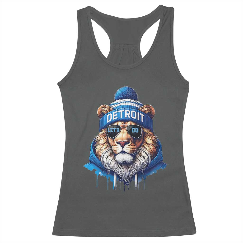 LF Game Day Racerback Tank Top Wearing Glasses Sunday Football Fan Apparel TS10 Dark Heather Print Your Wear