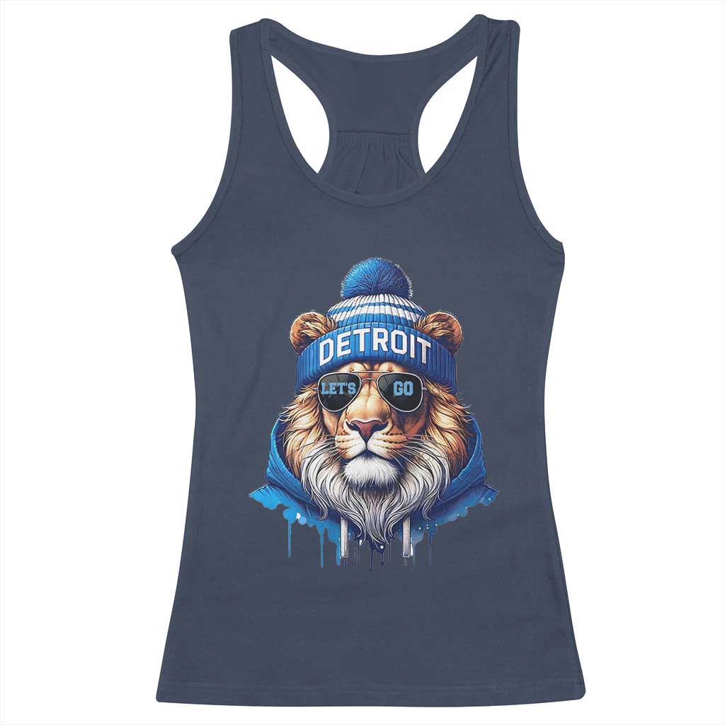 LF Game Day Racerback Tank Top Wearing Glasses Sunday Football Fan Apparel TS10 Navy Print Your Wear