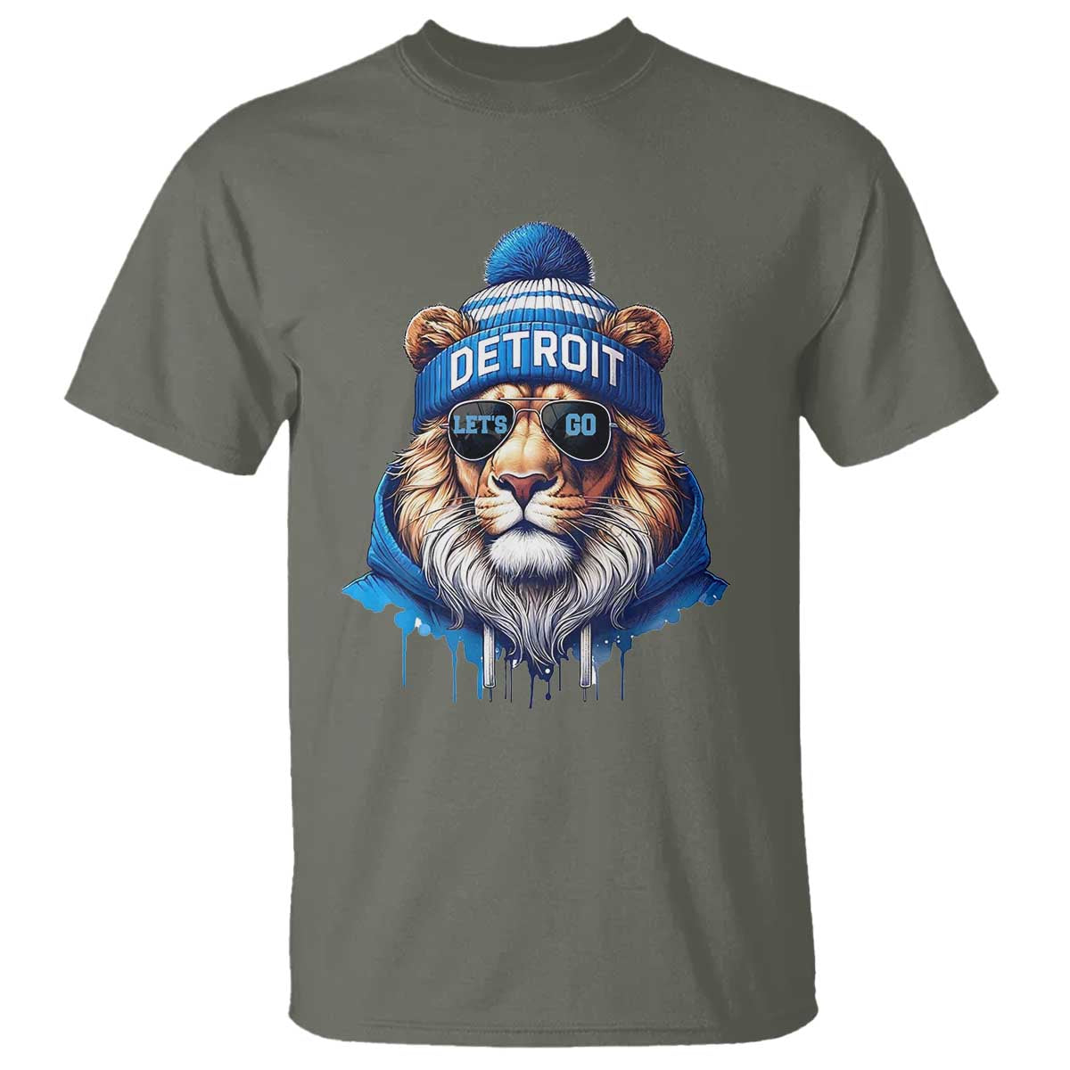 LF Game Day T Shirt Wearing Glasses Sunday Football Fan Apparel TS10 Military Green Print Your Wear