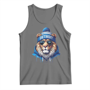 LF Game Day Tank Top Wearing Glasses Sunday Football Fan Apparel TS10 Black Heather Print Your Wear