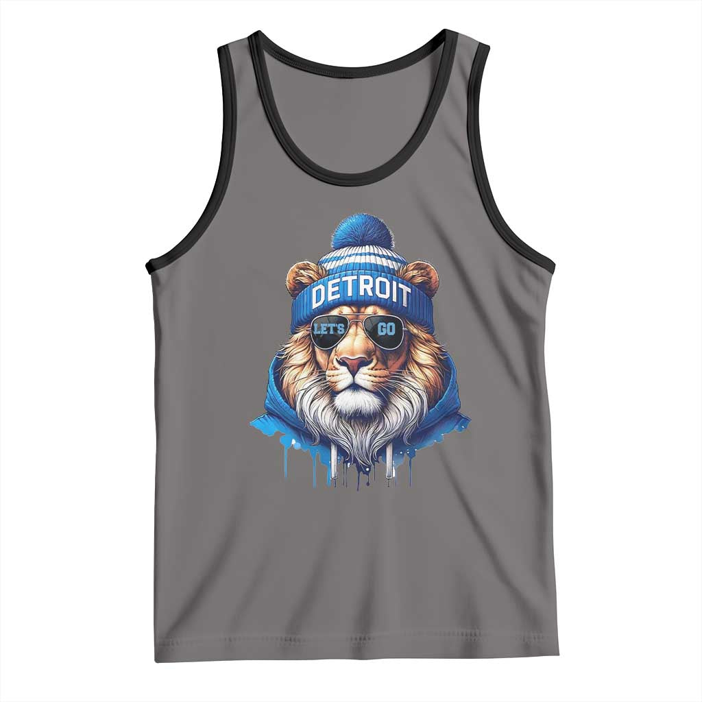 LF Game Day Tank Top Wearing Glasses Sunday Football Fan Apparel TS10 Deep Heather Black Print Your Wear