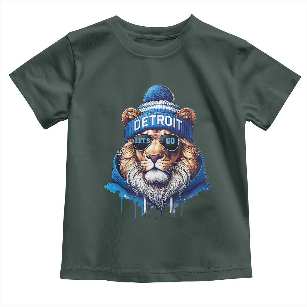 LF Game Day Toddler T Shirt Wearing Glasses Sunday Football Fan Apparel TS10 Dark Forest Green Print Your Wear