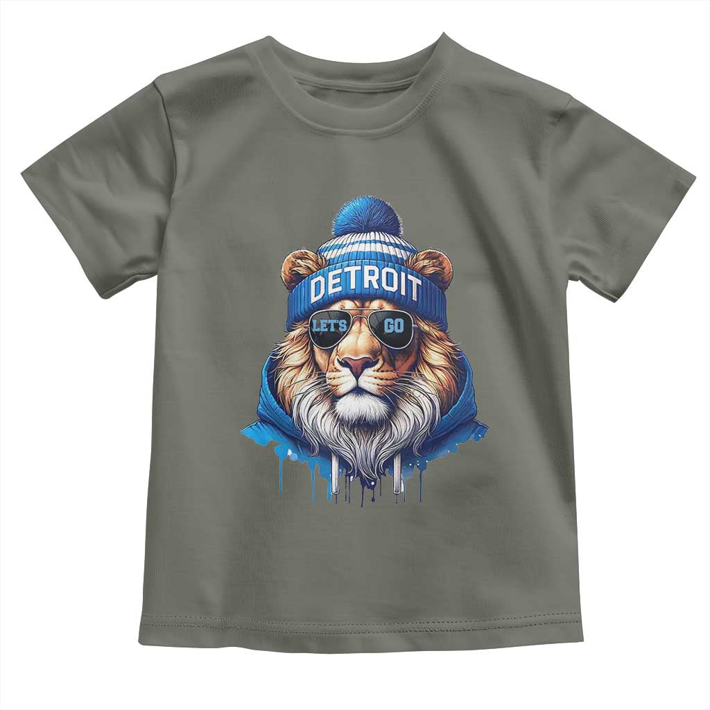 LF Game Day Toddler T Shirt Wearing Glasses Sunday Football Fan Apparel TS10 Military Green Print Your Wear