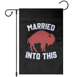 Married Into This Buffalo Garden Flag Vintage Sport Mafia Wife Wedding Gifts TS10 Black Print Your Wear