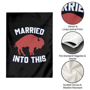 Married Into This Buffalo Garden Flag Vintage Sport Mafia Wife Wedding Gifts TS10 Print Your Wear
