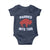 Married Into This Buffalo Baby Onesie Vintage Sport Mafia Wife Wedding Gifts TS10 Navy Print Your Wear