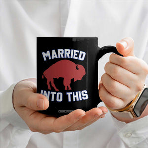 Married Into This Buffalo Coffee Mug Vintage Sport Mafia Wife Wedding Gifts TS10 Print Your Wear