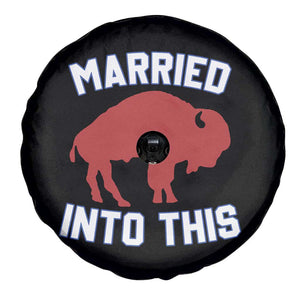 Married Into This Buffalo Spare Tire Cover Vintage Sport Mafia Wife Wedding Gifts TS10 Print Your Wear