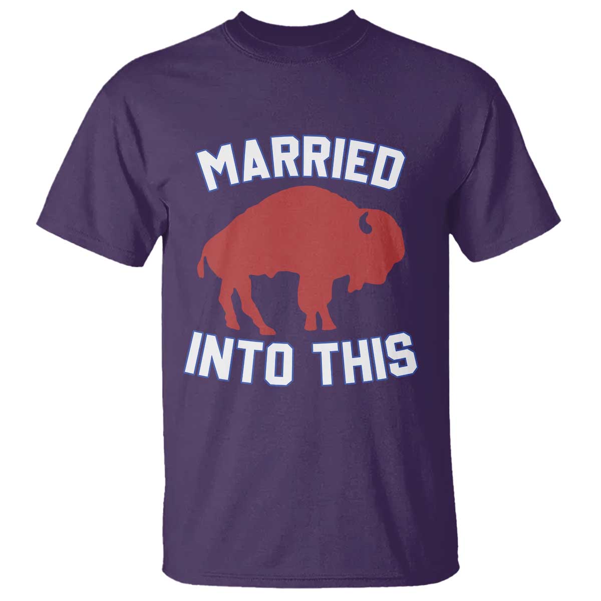 Married Into This BFB T Shirt Vintage Sport Mafia Wife Wedding Gifts TS10 Purple Print Your Wear