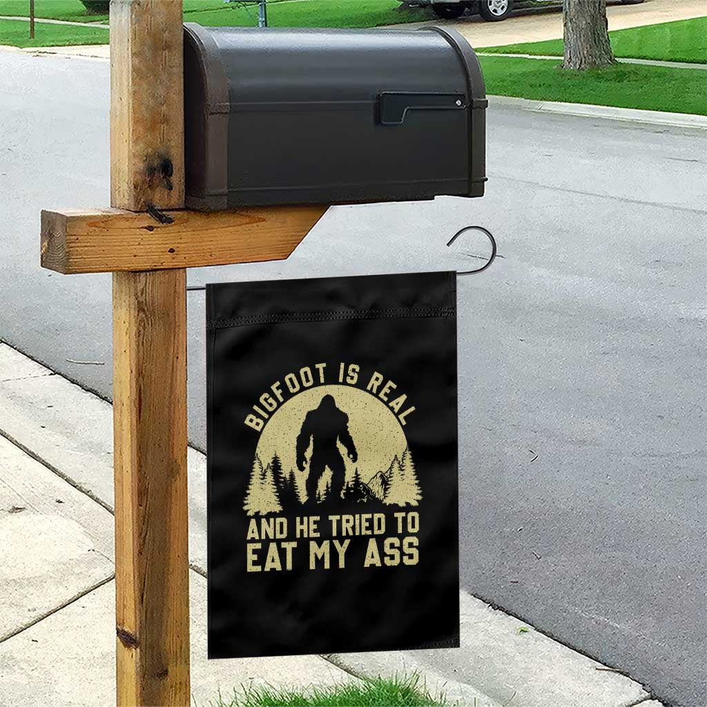 Funny Bigfoot Garden Flag Sasquatch Big Foot Eat My Ass Vintage Cryptid Meme TS10 Print Your Wear