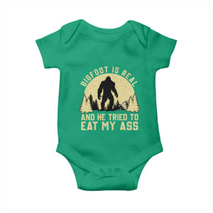 Funny Bigfoot Baby Onesie Sasquatch Big Foot Eat My Ass Vintage Cryptid Meme TS10 Irish Green Print Your Wear