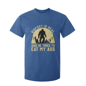 Funny Bigfoot T Shirt For Kid Sasquatch Big Foot Eat My Ass Vintage Cryptid Meme TS10 Royal Blue Print Your Wear